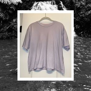 Lilac Cropped Boyfriend Tee